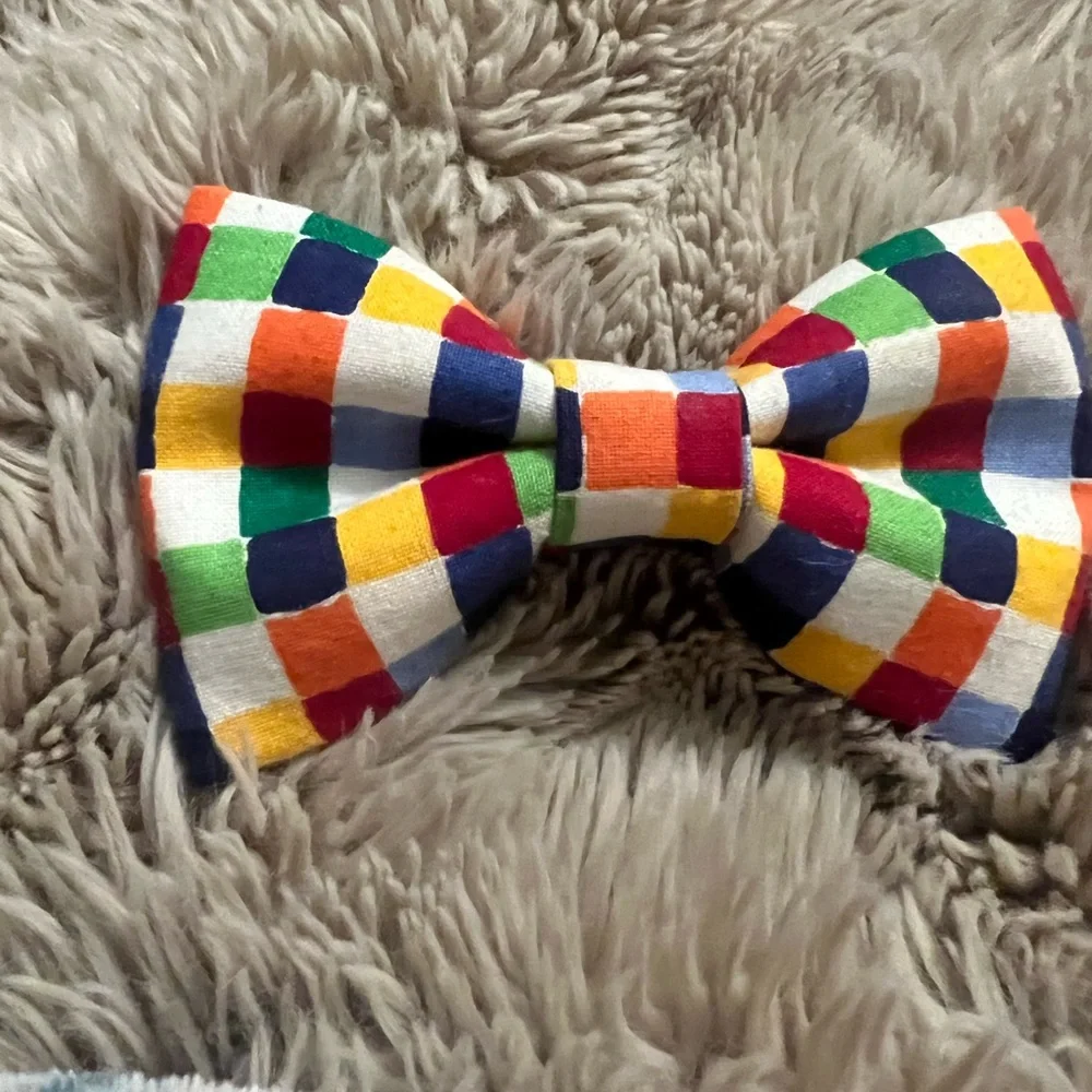 Colorful Checkered Kids Bow Tie